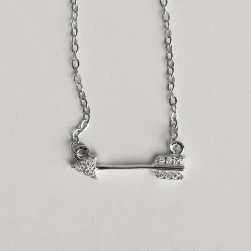 925 Sterling Silver Arrow  Necklaces & Pendants For Women Fashion Lady Festival Gift Sterling-Silver-Jewelry