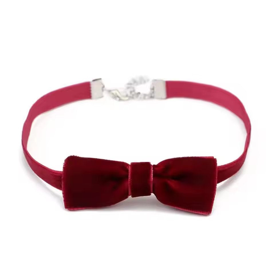 Sexy 10Mm Width Velvet Bowknot Choker For Women Gothic Velvet Necklace Girls Party Gift