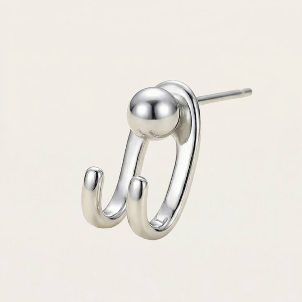 925 Sterling Silver Earrings Bead Stud Earring Women Anniversary Engagement Jewelry Gift