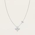 925 Sterling Silver Dainty Lucky Cz Leaf Necklace For Women 14K Gold Plated Flowers Elegant Pendant Necklace Wedding Jewelry