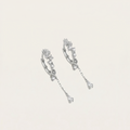 925 Sterling Silver Hoop Earrings Temperament Inlaid Zircon For Women Wedding Jewelry Accessories