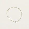 Stainless Steel Gold Plated Dainty Minimalist Zircon Charm Anti Tarnish Chain Round Clear Cz Stone Necklace For Women Jewelry