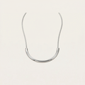 Silver Color Tube Clavicle Chain Choker Necklace For Women Rond Zircon Fine Jewelry Wedding Party Birthday Gift