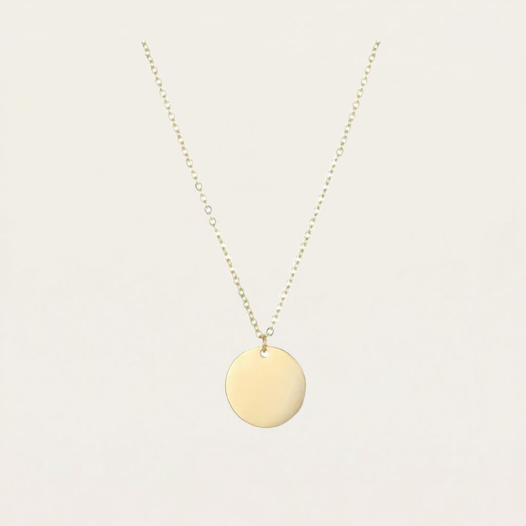 Minimalist Round Pendant Necklace For Women Stainless Steel Clavicle Necklace Long Chain Fashion Jewelry Statement Girl Gift