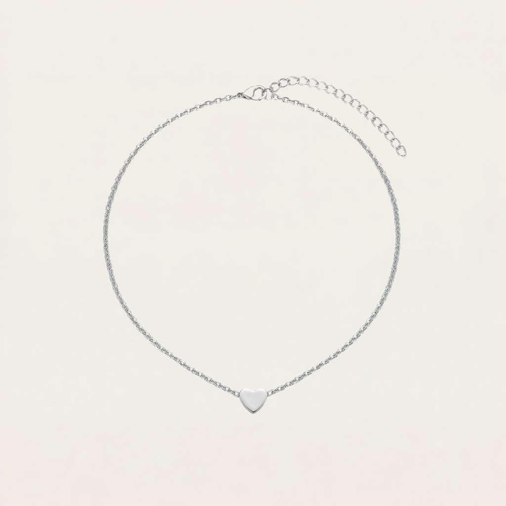 Tiny Heart Necklace For Women Short Chain Heart Pendant Necklace Gift Ethnic Bohemian Choker Necklace Drop Shipping