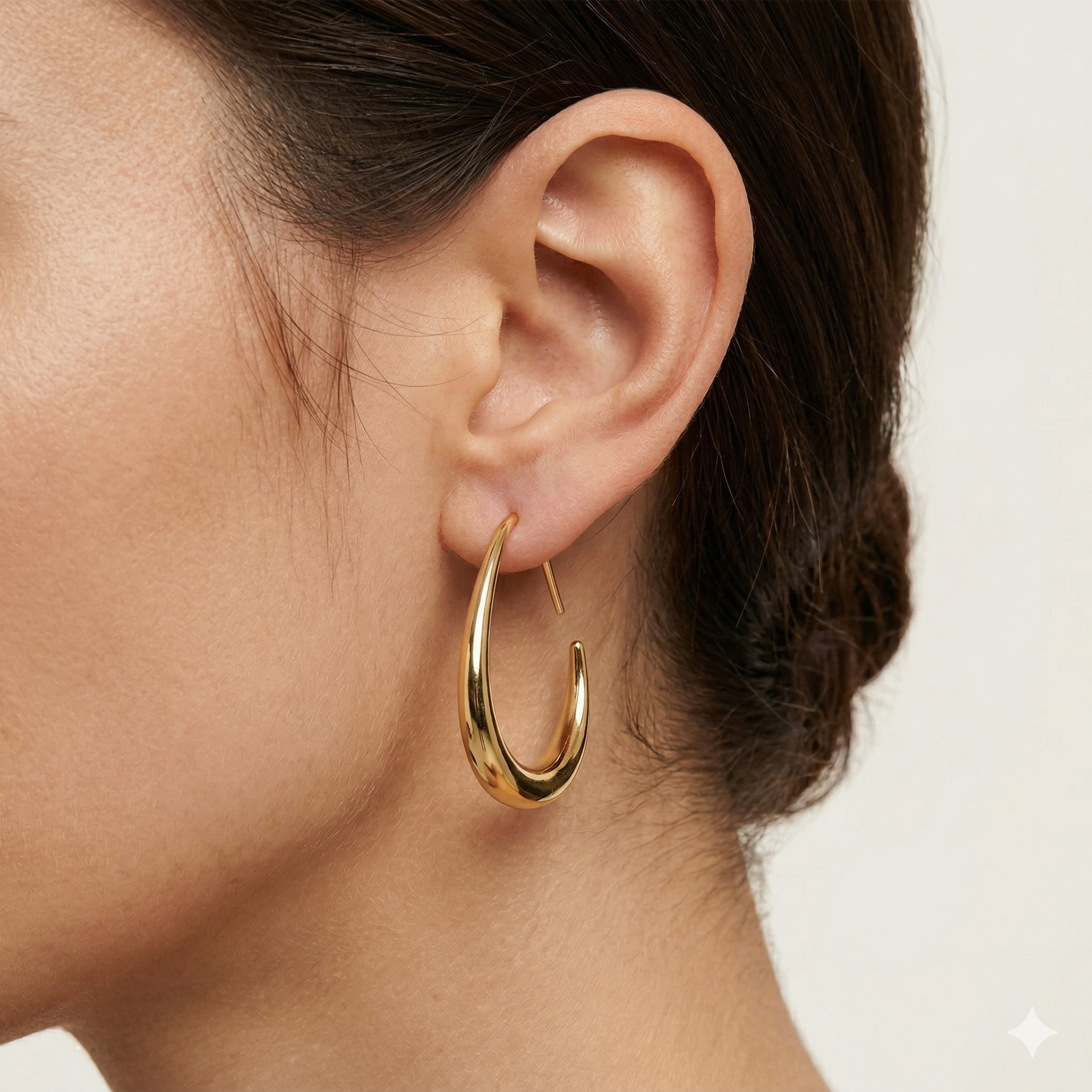 Hot Sale Geometric Oval Hoop Earrings For Women Simple Desgin Earrings Party Wedding Fashion Jewelry Accessories 2023