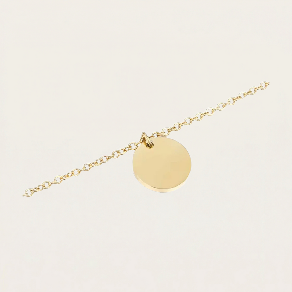 Sunibi Stainless Steel Mini Coin Pendant Necklaces For Women Dainty Gold Color Necklace Fashion Wedding Engagement Jewelry Gift